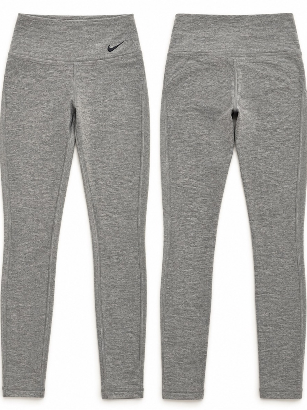 NIKE 🩶 Dri-FIT Gray Heather Leggings – Women’s Size M